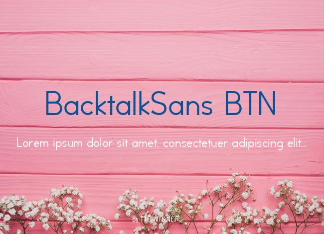 BacktalkSans BTN example